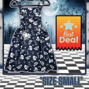 NWT: Unique Vintage X Corpse Bride - Brionne Pinafore Skirt (SIZE SMALL)